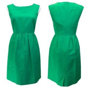 Lightweight Green J. Crew Silk/Cotton Blend Dress (with Pockets!) Size 4